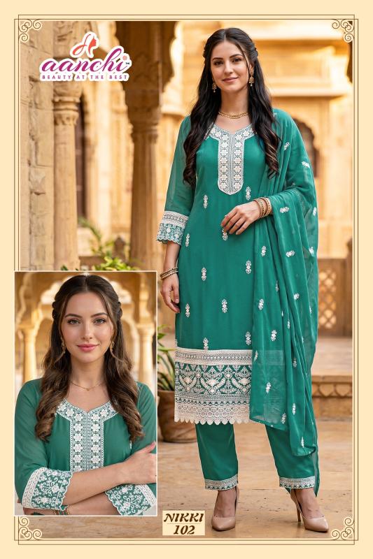 Aanchi nikki 3pcs wholesale ladies kurtis in surat 