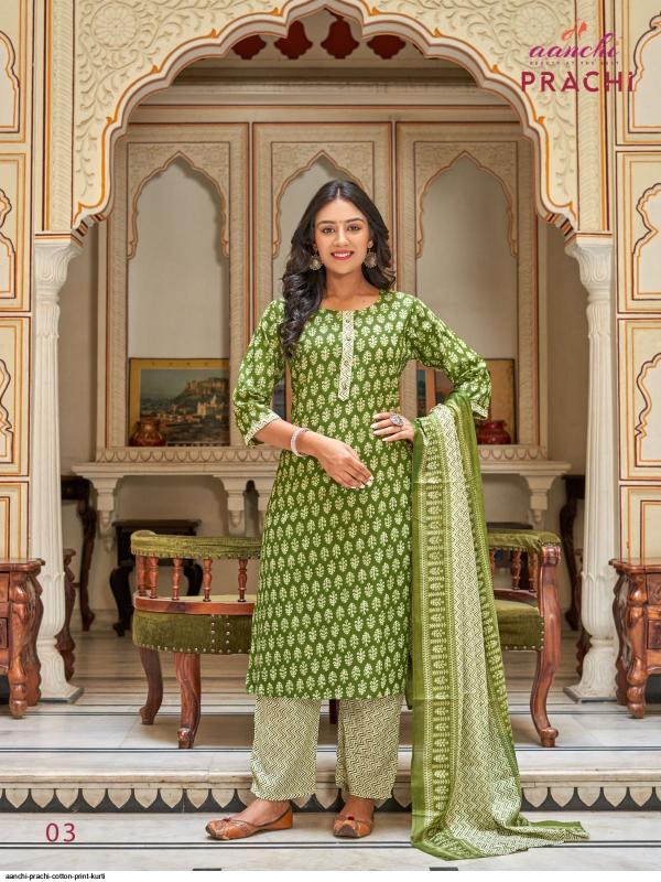 Aanchi prachi 3pcs wholesale ladies kurti online 