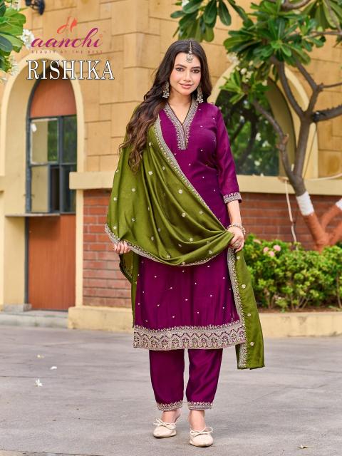 Aanchi rishika 3pcs wow kurtis wholesale 
