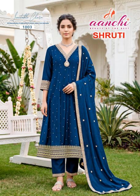 Aanchi shruti 3pcs ahmedabad kurti wholesale denim 