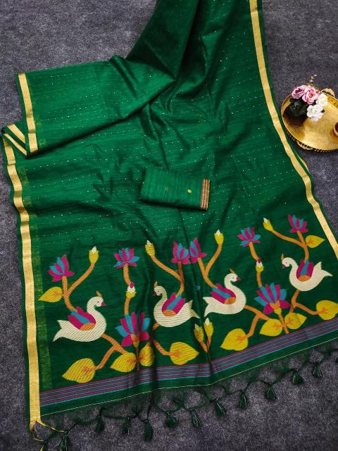 Akshara linen silk wholesale saree 