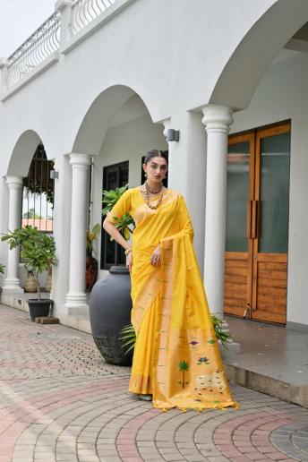 Akshara paithani silk saree wholesale market surat gujarat 