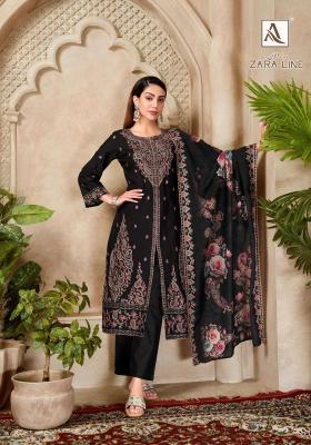 Alok suits zara line cotton dress material wholesalers 