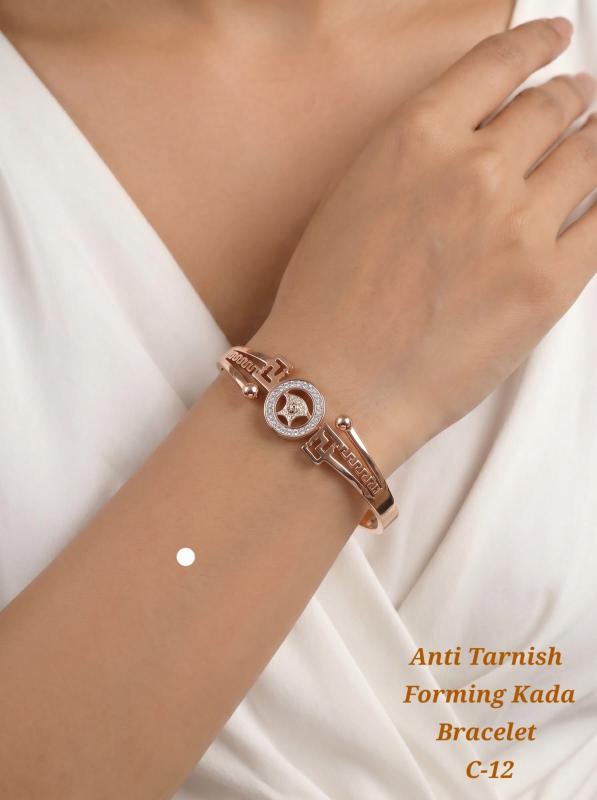 Anti tarnisha forming kada bracelet c 12 Surat imitation jewelry suppliers