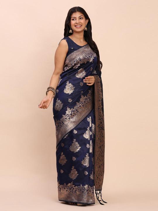 BANARSHI by shree shyam fashion fancy designer Banarasi silk fabric saree wholesale with Fancy latkan