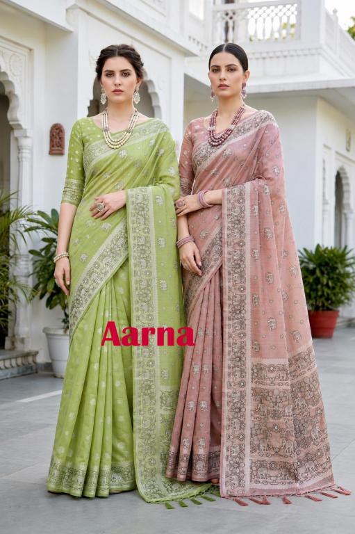 Bunawat - Aarna Sangam Prints Cotton Woven Work Traditional Saree