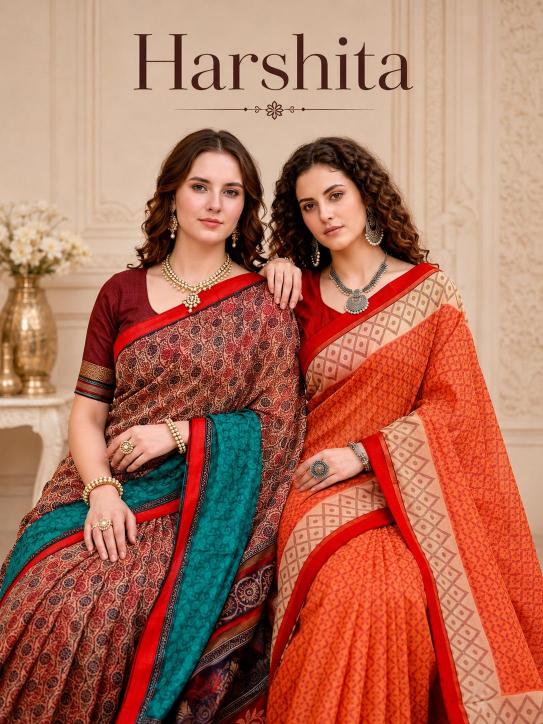 Bunawat - Harshita Sangam Prints Cotton Woven Work Traditional Saree