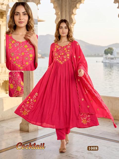 Desi kudi cocktail anarkali 3pcs wholesale ladies kurti in surat 