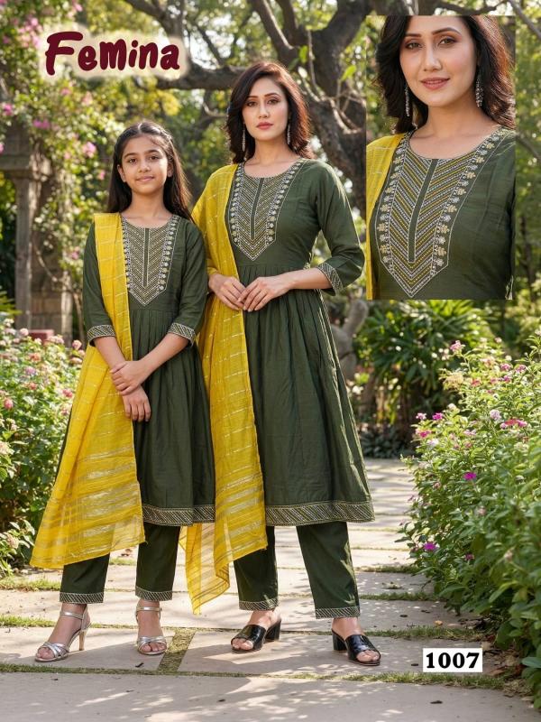 Desi kudi femina mother daughter duo kurti wholesale price 