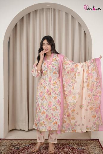 Dveeja leela 3pcs wholesale party wear kurti 