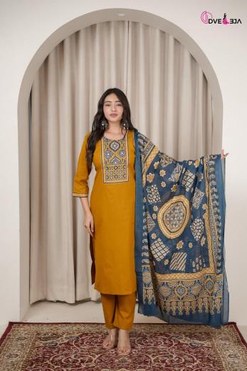 Dveeja sadhana 3pcs wholesale lucknowi chikan kurtis 
