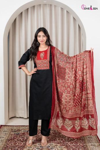 Dveeja sadhana 3pcs wholesale mantra kurtis 