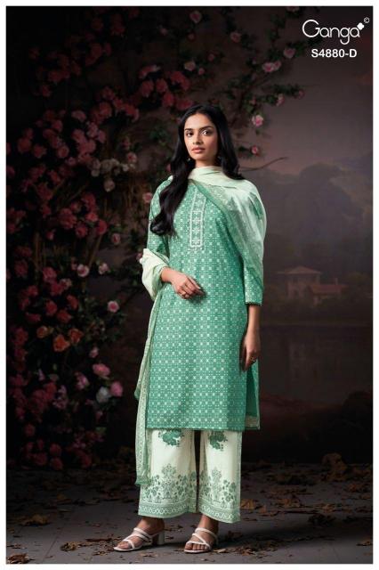 Ganga bithia 4880 textiles wholesale dress material and kurtis 
