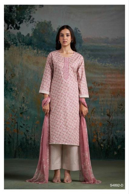 Ganga cahana 4892 surat textile market ring road wholesale dress material  