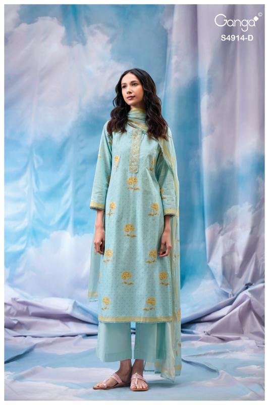 Ganga dazia 4914 wholesale dress material dealers in surat 