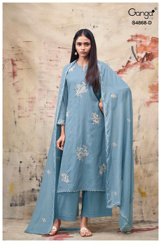 Ganga divanshi 4868 wholesale dress materials &amp 