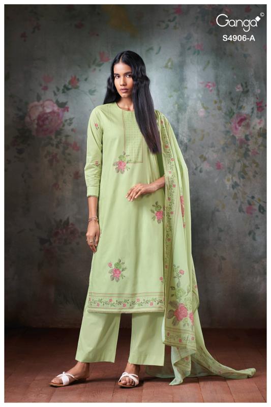 Ganga drusilla 4906 wholesale designer dress material in kit 