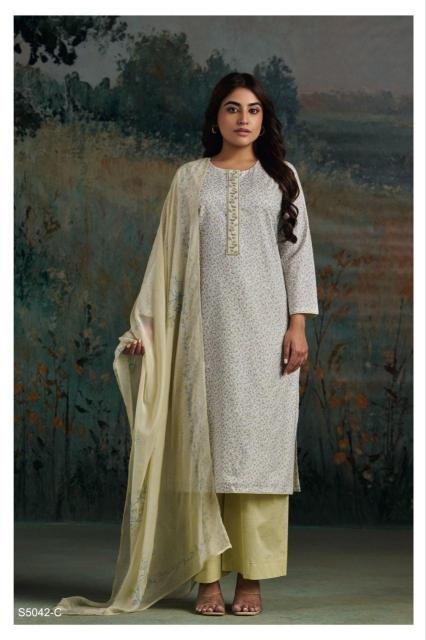 Ganga ekanta 5042 wholesale cotton dress materials online shopping 