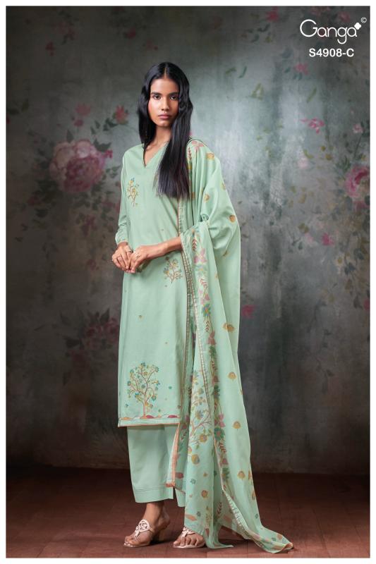 Ganga elyndria 4908 wholesale dress material shops in tirupur 