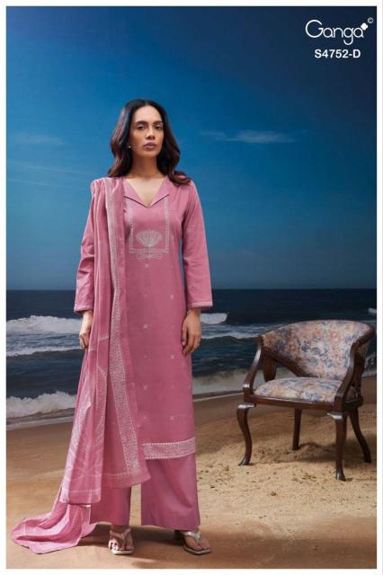 Ganga faira 4752 synthetic dress material catalog wholesale 