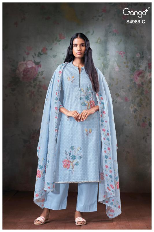 Ganga fiyara 4983 wholesale dress material surat gujarat india 