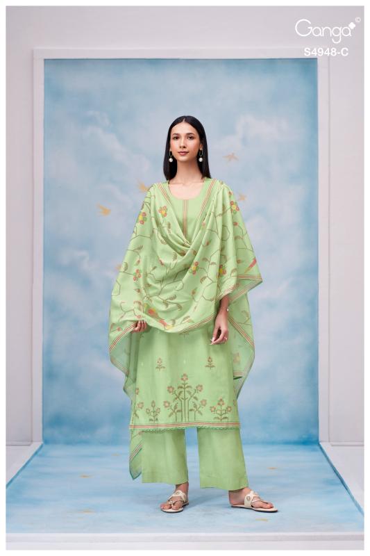Ganga grixa 4948 wholesale dress material market in tirupati 