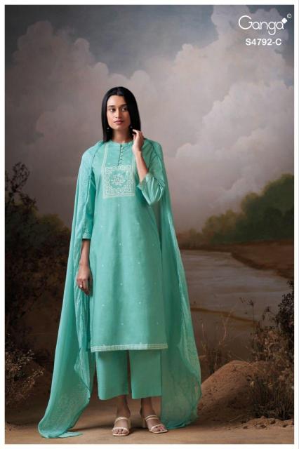 Ganga gulnar 4752 tie and dye cotton rajasthani bandhani dress material wholesalers 