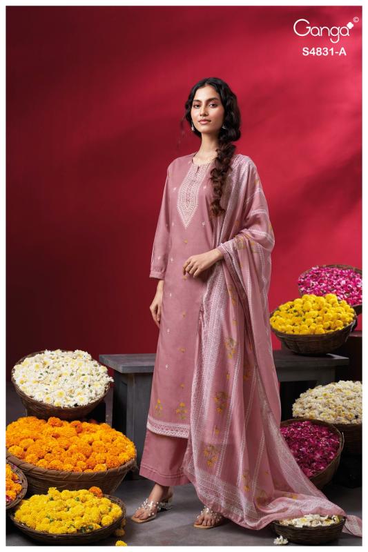 Ganga iramika 4831 wholesale dress material market in navi mumbai 