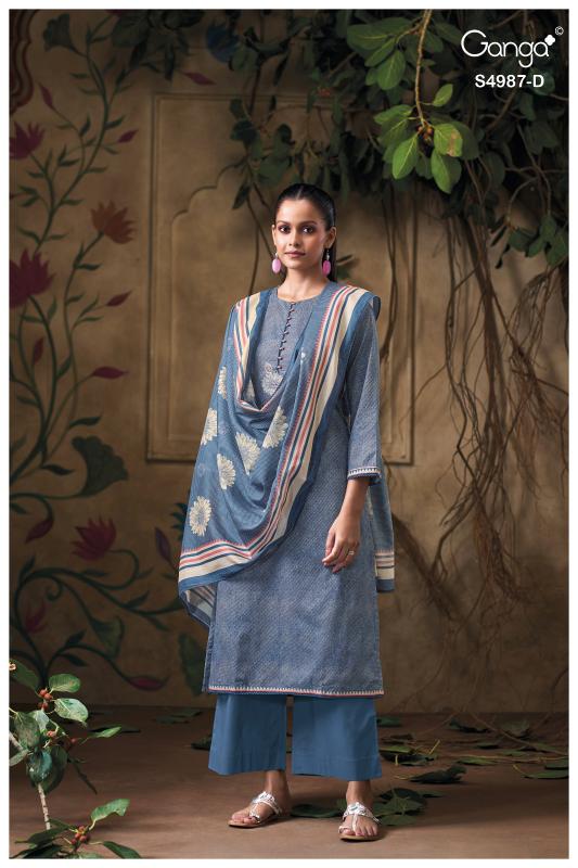 Ganga meliora 4987 wholesale dress material thrissur 
