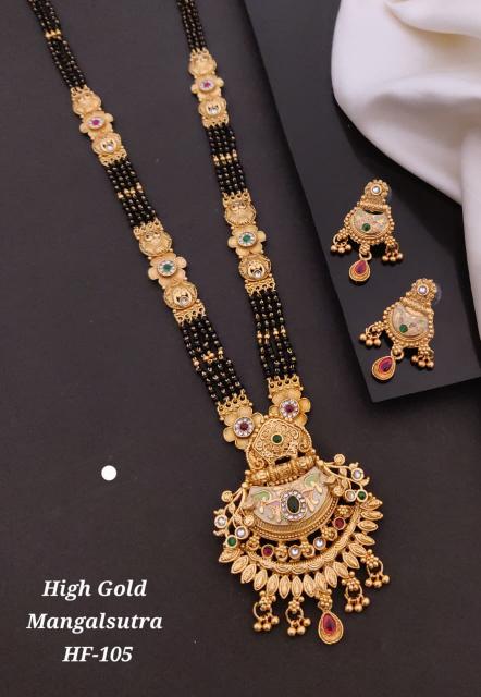 High gold mangalsutra HF 105 Wholesale artificial jewellery suppliers