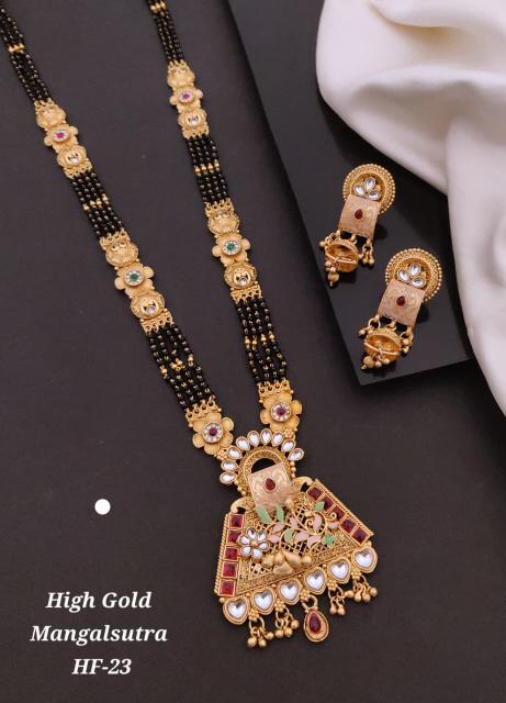 High gold mangalsutra HF 23 Surat imitation jewellery suppliers