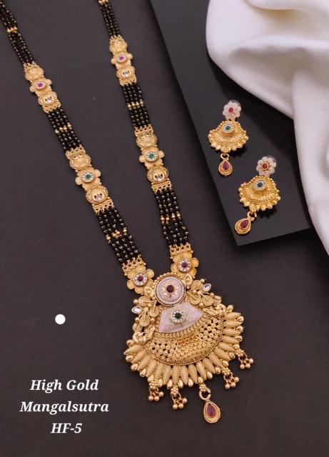 High gold mangalsutra HF 5 Wholesale fashion jewellery suppliers in Surat