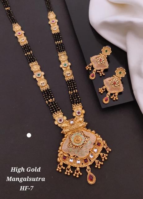 High gold mangalsutra HF 7 Surat artificial jewellery wholesalers