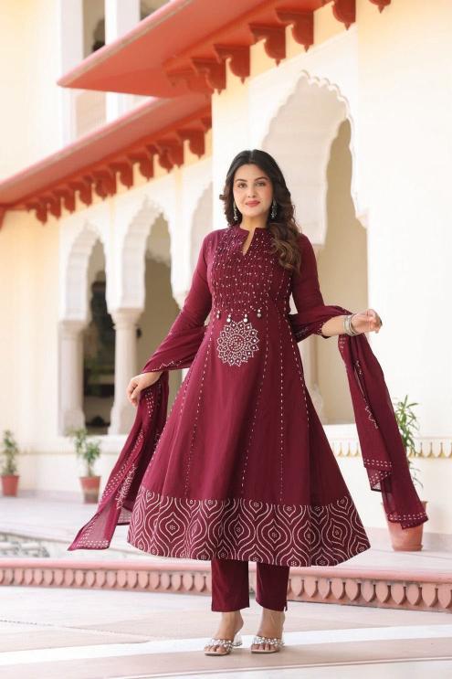 Jaipuri 3pcs anarkali wholesale kurtis sale in chennai 