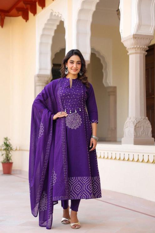 Jaipuri 3pcs anarkali wholesale kurtis sell online 
