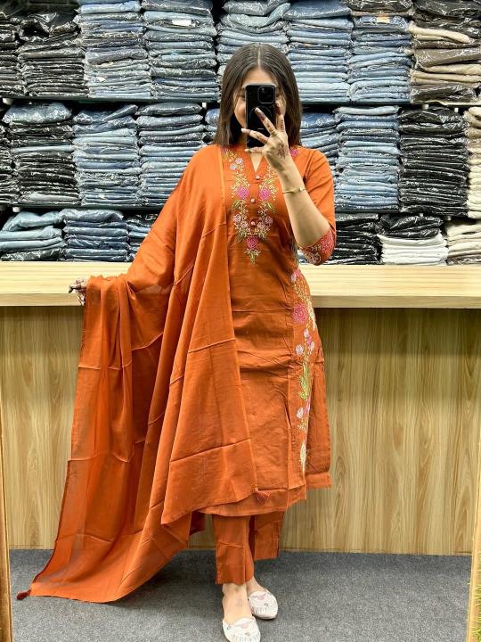 Jaipuri 3pcs wholesale cotton casual wear long kurti 