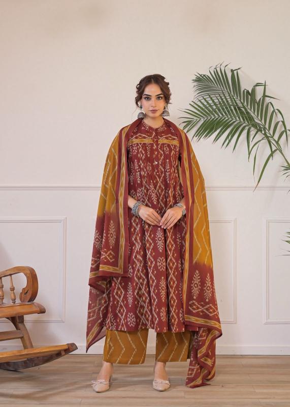 Jaipuri A line 3pcs kurti wholesale bently 
