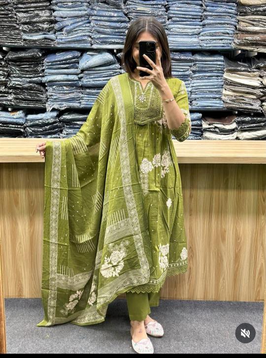 Jaipuri anarkali 3pcs wholesale suppliers of kurtis 