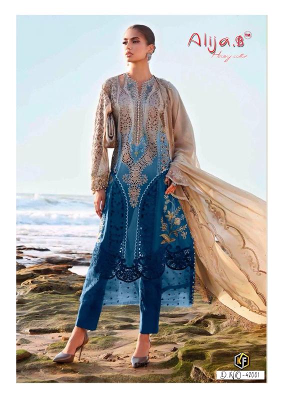 Keval fab alija-b vol-42 wholesale pakistani style salwar suit catalogs 