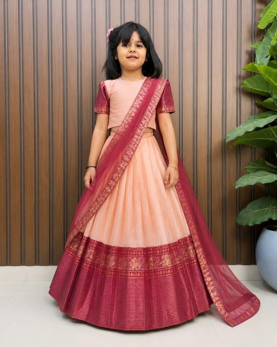 kids lehenga choli cottan silk Children Kurti manufacturers