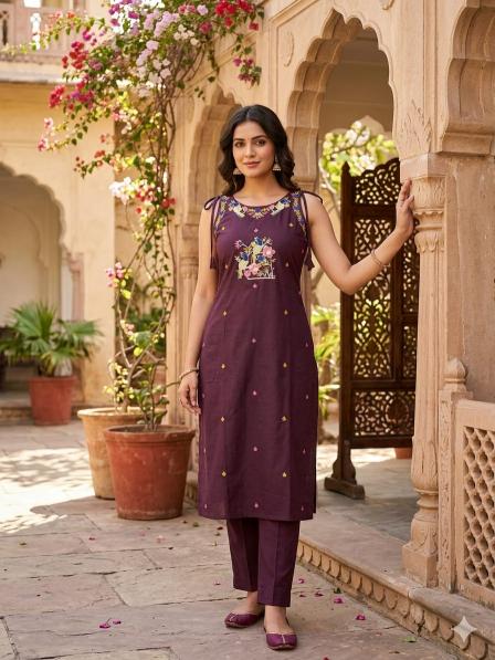 Krunique cotton coord set wholesalers