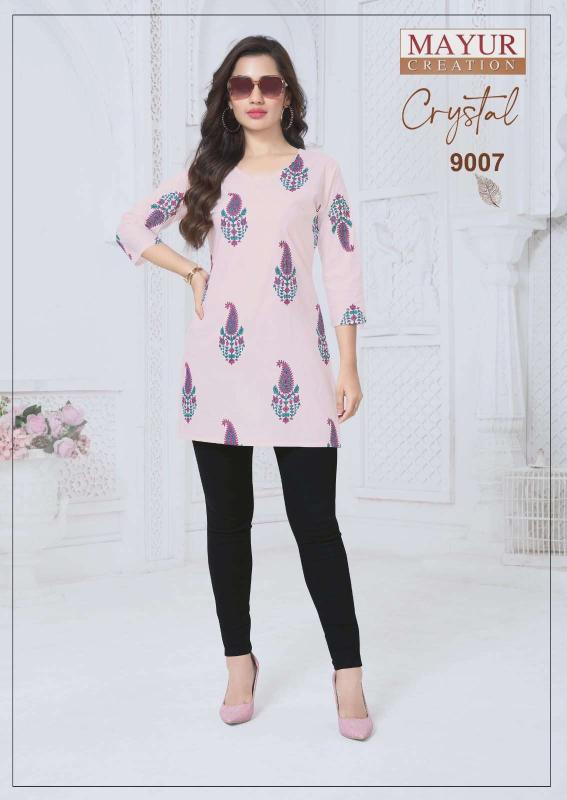 Mayur crystal vol-9 short top wholesale printed kurtis 