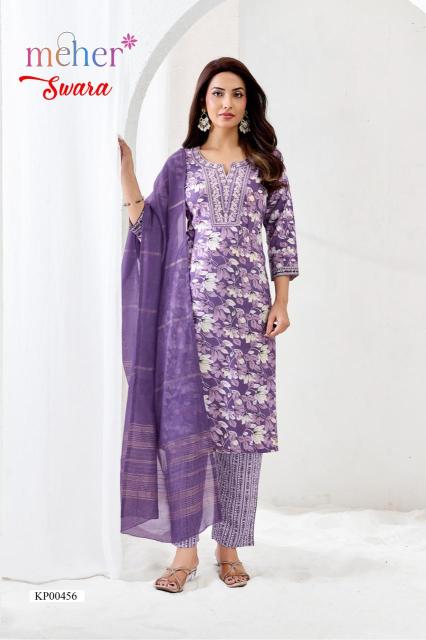 Meher swara 3pcs wholesale ladies kurti online from ahmedabad 