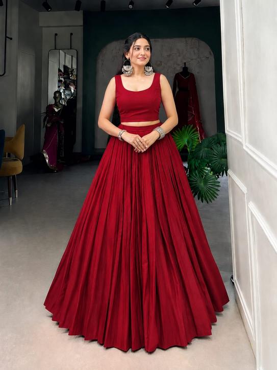 Navratri New REYON Red Wholesale lehenga choli in Kolkata
