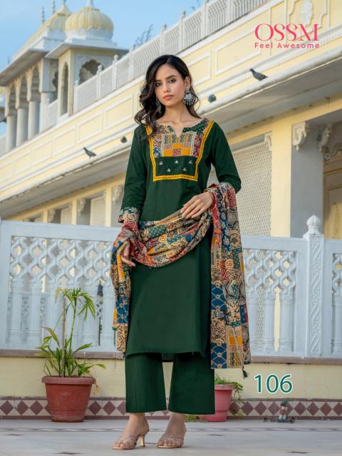 Ossm mahek vol 2 wholesale cotton straight cut kurti collection 