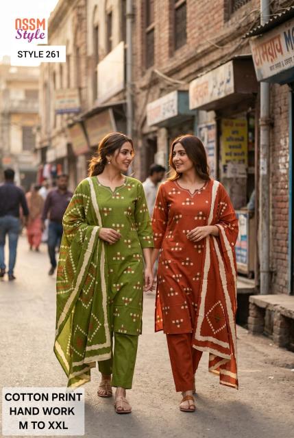Ossm style 261 wholesale suits & kurtis market 