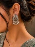 Oxidised Pearl Drop Earrings Jwellery manufacturer in Delhi