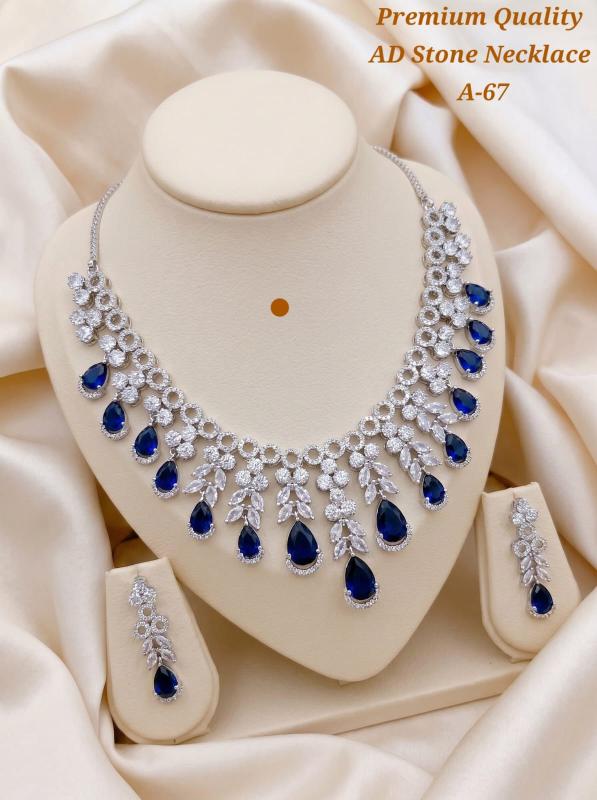 Premium quality ad stone necklace A 67 Imitation jewellery dealers in Pune
