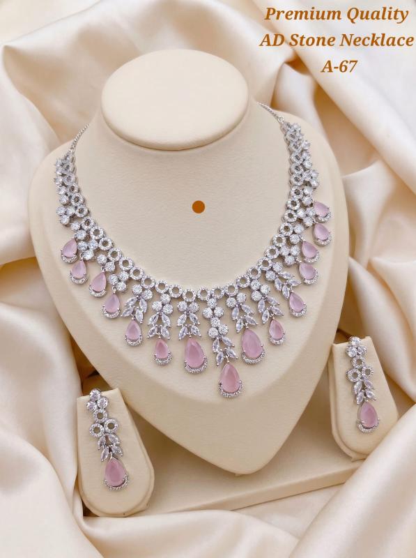Premium quality ad stone necklace A 67 Pune wholesale jewellery market