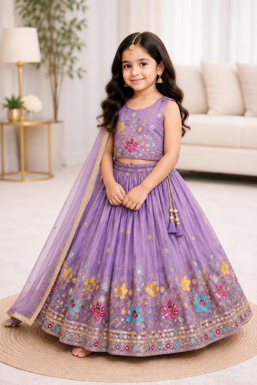 PRESENTING NEW DESIGNER  LAHENGA Sindur Silk Kids manufacturer in Surat